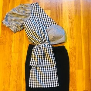 Black and white crop